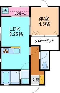 サンモールII【1階】の間取り