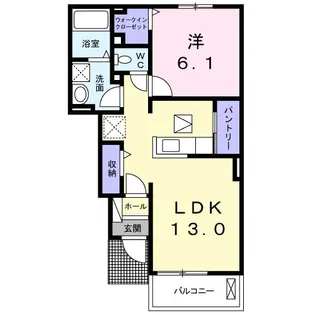 カーサ ベルデ【1階】の間取り