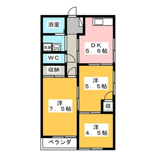 エーデルハイムA【1階】の間取り