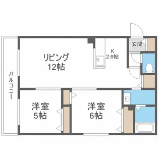 ベラポート発寒【5階】の間取り