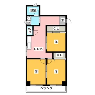 第3フクマルビル【6階】の間取り