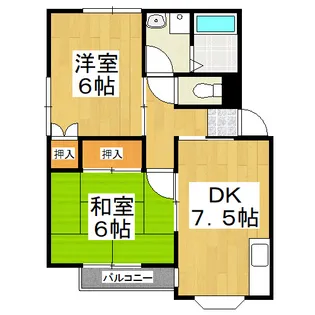 カルチャーハウス弐番館【2階】の間取り