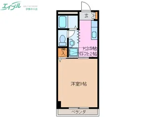 1Kの間取り画像
