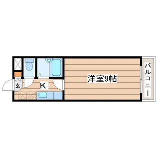 ベルシティ七北田【2階】の間取り