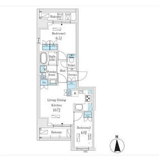 ジオエント秋葉原【9階】の間取り