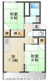 岡山県岡山市北区辰巳【アパート】の間取り