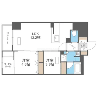 アーバネックス天満橋South【3階】の間取り
