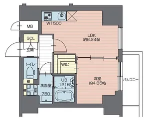プレジオ西新井【15階】の間取り