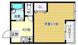 高敷マンション【3階】の間取り