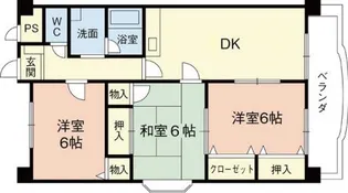 和歌山県和歌山市有家【マンション】の間取り