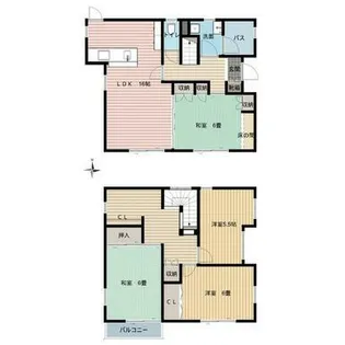 熊本県熊本市東区下江津2【一戸建】の間取り