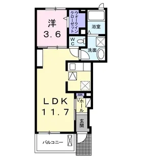 カルムN I【1階】の間取り