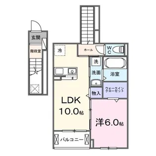 サニー ウエスト【2階】の間取り