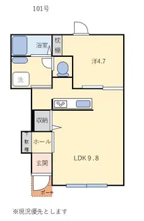 カーサ・フローラさくらの森【1階】の間取り