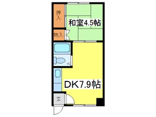 竹栄ハイツの間取り