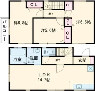 東京都八王子市弐分方町【一戸建】の間取り