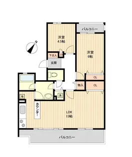 埼玉県さいたま市北区土呂町1【マンション】の間取り