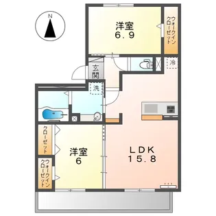 愛知県海部郡大治町大字西條字壱町田【マンション】の間取り