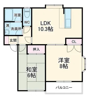 セゾンマツシマII【1階】の間取り