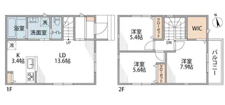 神奈川県茅ヶ崎市浜竹1【一戸建】の間取り