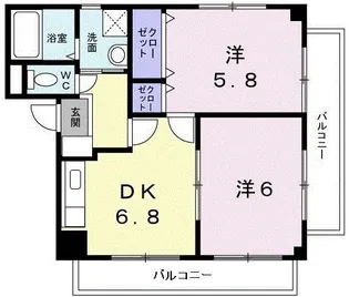 広島県安芸郡熊野町川角5【アパート】の間取り