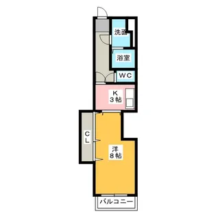 グランデ城西【4階】の間取り