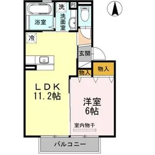 宮崎県都城市年見町【アパート】の間取り