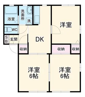 カルチェC【1階】の間取り
