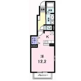 リツゲンB【1階】の間取り