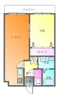 LS西松江城マンション【1階】の間取り