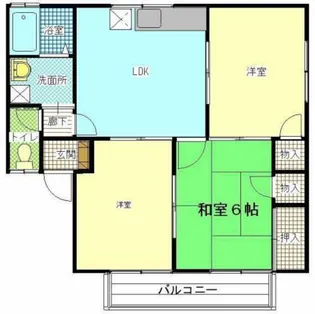 サニーコートA棟【2階】の間取り