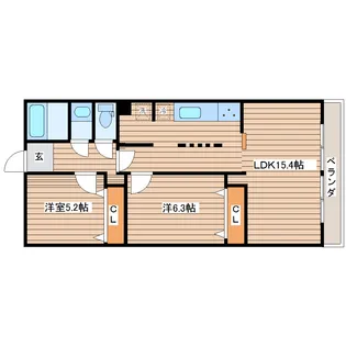 幸ガーデンマンション【5階】の間取り