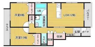 サニーコーストB棟【1階】の間取り