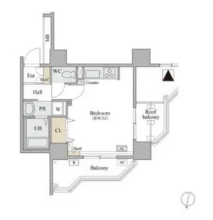 コラム神泉【3階】の間取り