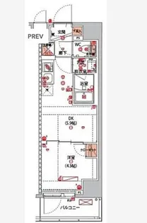 ハーモニーレジデンス新宿早稲田ザ・ガーデン【8階】の間取り