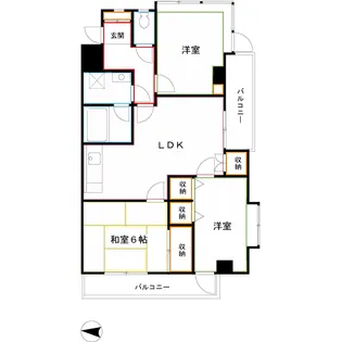 グラシアス三鷹【5階】の間取り