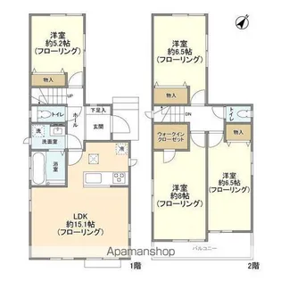千葉県千葉市稲毛区宮野木町【一戸建】の間取り