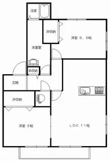フラッツァ ドゥーズ A(ペット相談可)【1階】の間取り