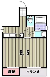 1Kの間取り画像