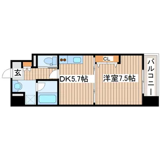 宮城県仙台市青葉区昭和町【マンション】の間取り