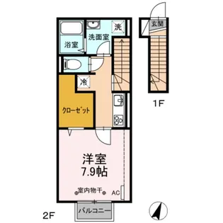 福島県郡山市富田町字下双又【アパート】の間取り