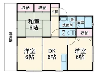 臨江ハイツ2号館 B【1階】の間取り
