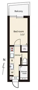 東京都荒川区南千住5【アパート】の間取り