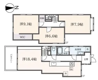 神奈川県横浜市瀬谷区阿久和南1【一戸建】の間取り