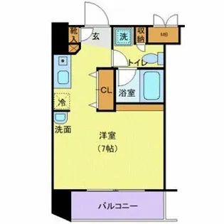 シンシア白金高輪【9階】の間取り