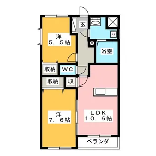 BLUETREE下戸祭【3階】の間取り