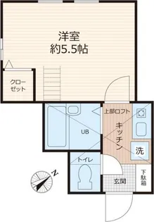 神奈川県川崎市中原区西加瀬【アパート】の間取り