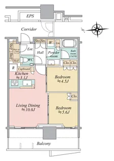 HARUMI FLAG SUN VILLAGE T棟【18階】の間取り