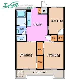 ジュピターマンション大津II【3階】の間取り