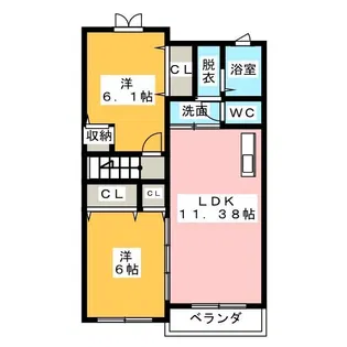 ヴィラーレ【2階】の間取り